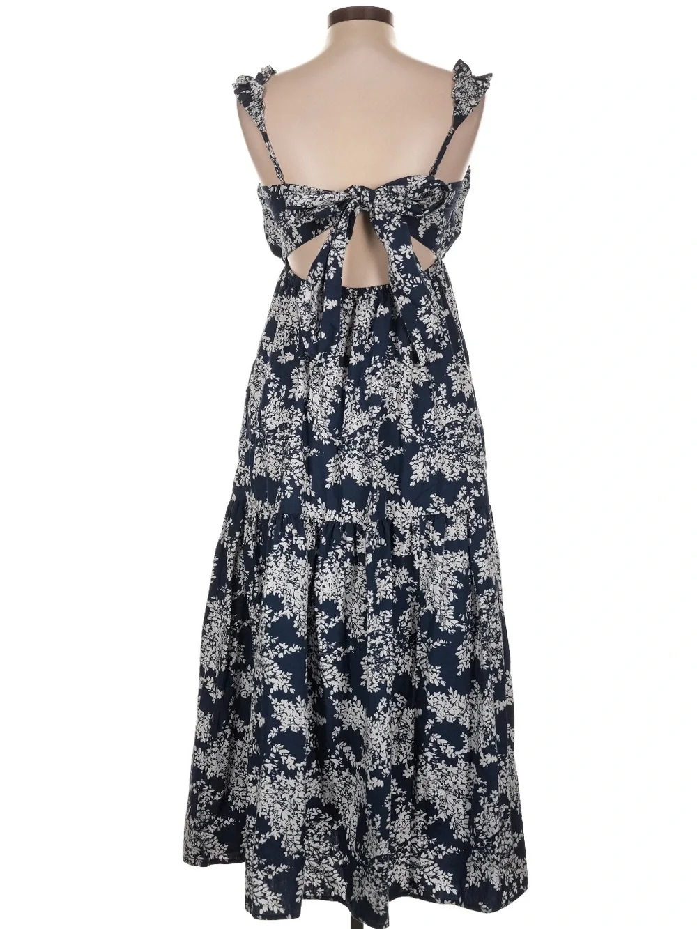 Abercrombie & Fitch | Stunning Navy & White Flowing Maxi Dress | Size: Medium